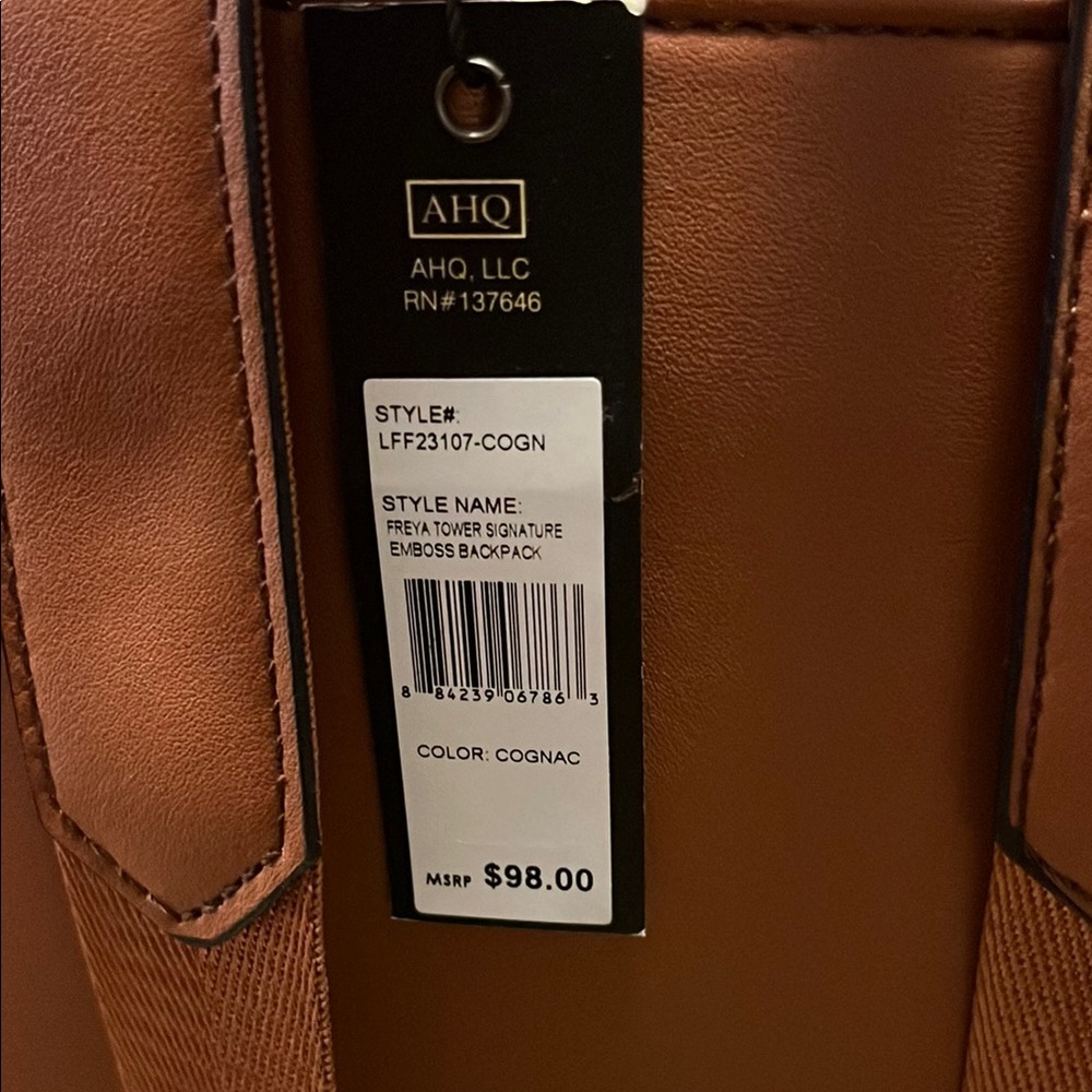 London Fog Tan Backpack with Sleek Design - Picture 3 of 6